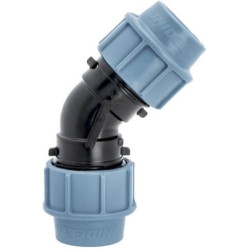 PE Koleno 45° 50 mm - svěrná spojka na polyetylen