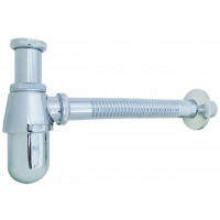 BRASFLEX Umyvadlový sifon 5/4", flexibilní odpad 32mm, lahvový, CHROM BRASFLEX Umyvadlový sifon 5/4", flexibilní odpad 32mm, lahvový, CHROM