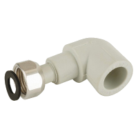 PPR Koleno 90° s převlečnou maticí 20 x 1/2" plast. dřík PPR Koleno 90° s převlečnou maticí 20 x 1/2" plast. dřík
