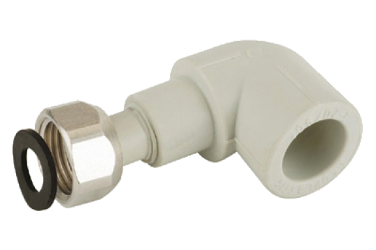 PPR Koleno 90° s převlečnou maticí 25 x 3/4" plast. dřík