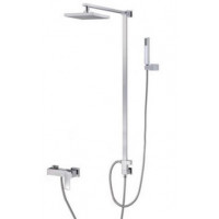 TORINO 2856 Nástěnný sprchový sloup s hranatou vodovoní baterií s příslušenstvím, CHROM, rozteč 150mm TORINO 2856 Nástěnný sprchový sloup s hranatou vodovoní baterií s příslušenstvím, CHROM, rozteč 150mm