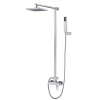 TORINO 2854 Nástěnný sprchový sloup s hranatou vodovodní baterií a příslušenstvím, CHROM, rozteč 150mm TORINO 2854 Nástěnný sprchový sloup s hranatou vodovodní baterií a příslušenstvím, CHROM, rozteč 150mm