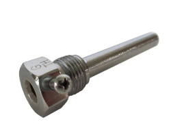 Pochromovaná jímka k teploměrům 1/2" x 65mm