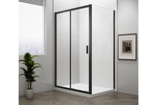 EASY BLACK obdélníkový sprchový kout 1000x900mm, čiré sklo L/P varianta
