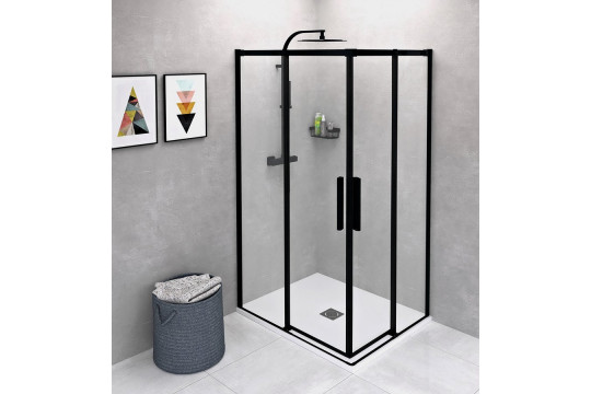 ALTIS LINE BLACK obdélníkový sprchový kout 1000x900 mm, L/P varianta, rohový vstup, čiré sklo