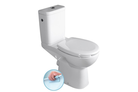 HANDICAP WC kombi zvýšený sedák, Rimless, zadní odpad, bílá HANDICAP WC kombi zvýšený sedák, Rimless, zadní odpad, bílá
