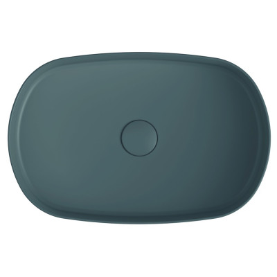 INFINITY OVAL keramické umyvadlo na desku, 55x36 cm, zelená petrol INFINITY OVAL keramické umyvadlo na desku, 55x36 cm, zelená petrol