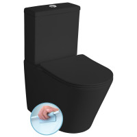 PACO RIMLESS WC kombi mísa s nádržkou, spodní/zadní odpad, černá PACO RIMLESS WC kombi mísa s nádržkou, spodní/zadní odpad, černá
