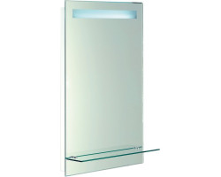 Zrcadlo s LED osvětlením 50x80cm, skleněná polička, kolíbkový vypínač