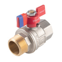 Kulový plnoprůtočný kohout, motýlek ŠM 3/8" Kulový plnoprůtočný kohout, motýlek ŠM 3/8"