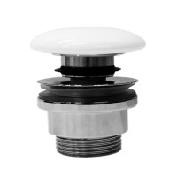 GSI umyvadlová výpust 5/4“, click-clack, keramická zátka, bílá GSI umyvadlová výpust 5/4“, click-clack, keramická zátka, bílá