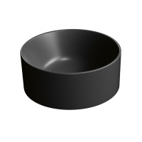 KUBE X keramické umyvadlo na desku, průměr 32cm, černá mat KUBE X keramické umyvadlo na desku, průměr 32cm, černá mat
