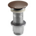 Umyvadlová výpust 5/4“, click-clack, betonová zátka, 10-80mm, tmavě hnědá pololesk Umyvadlová výpust 5/4“, click-clack, betonová zátka, 10-80mm, tmavě hnědá pololesk