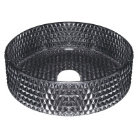 MARAGUA skleněné gravírované umyvadlo, průměr 39,5 cm, černá MARAGUA skleněné gravírované umyvadlo, průměr 39,5 cm, černá