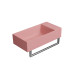 KUBE X keramické umývátko 50x25cm, broušená spodní hrana, bez otvoru, pravé/levé, blush mat