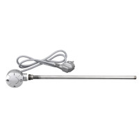 Elektrická topná tyč s termostatem, rovný kabel, 500 W, chrom Elektrická topná tyč s termostatem, rovný kabel, 500 W, chrom
