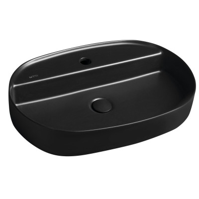 INFINITY OVAL keramické umyvadlo na desku, 60x40 cm, černá mat INFINITY OVAL keramické umyvadlo na desku, 60x40 cm, černá mat