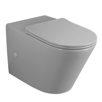 PACO WC kombi mísa, Rimless, 61x38 cm, spodní/zadní odpad, šedá mat PACO WC kombi mísa, Rimless, 61x38 cm, spodní/zadní odpad, šedá mat