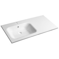 ARECA umyvadlo, litý mramor, 101x51,5cm, levé, bílá ARECA umyvadlo, litý mramor, 101x51,5cm, levé, bílá