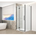 TRINITY BLACK čtvercový sprchový kout 900x900mm, matné sklo, levé