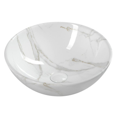 DALMA keramické umyvadlo 42x42x16,5 cm, carrara DALMA keramické umyvadlo 42x42x16,5 cm, carrara