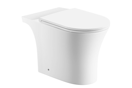 VITO WC kombi mísa, Rimless, 61x35,5cm, spodní/zadní odpad, bílá
