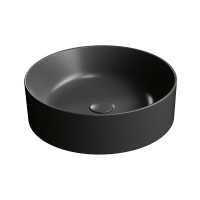 KUBE X keramické umyvadlo na desku, průměr 45cm, černá mat KUBE X keramické umyvadlo na desku, průměr 45cm, černá mat