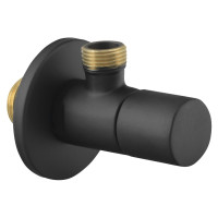 Rohový ventil kulatý, 1/2"x3/8", černá mat Rohový ventil kulatý, 1/2"x3/8", černá mat