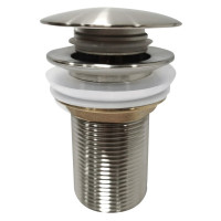 AURUM umyvadlová výpust  5/4“, click-clack, nerez mat