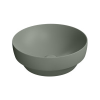 PURA keramické umyvadlo na desku, průměr 40cm, agave mat PURA keramické umyvadlo na desku, průměr 40cm, agave mat