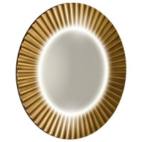 PRIDE kulaté zrcadlo s LED osvětlením v rámu ø 90cm, bronz PRIDE kulaté zrcadlo s LED osvětlením v rámu ø 90cm, bronz