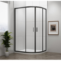 EASY BLACK čtvrtkruhová sprchová zástěna 900x800mm, L/R, čiré sklo EASY BLACK čtvrtkruhová sprchová zástěna 900x800mm, L/R, čiré sklo