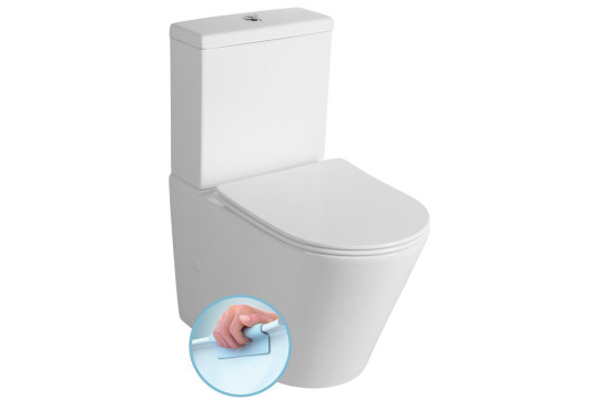 PACO RIMLESS WC kombi mísa s nádržkou, sp./zadní PACO RIMLESS WC kombi mísa s nádržkou, sp./zadní