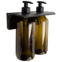 GROUPER dvojitý dávkovač mýdla na zavěšení, 500ml, hnědá GROUPER dvojitý dávkovač mýdla na zavěšení, 500ml, hnědá