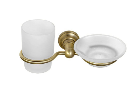 DIAMOND mýdlenka, sklenka, bronz