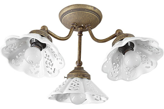 NAPOLI stropní svítidlo, 3xE14,40W, 230V, keramické stínítko, bronz NAPOLI stropní svítidlo, 3xE14,40W, 230V, keramické stínítko, bronz