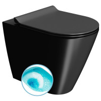 KUBE X WC mísa stojící, Swirlflush, 36x55cm, spodní/zadní odpad, černá dual-mat KUBE X WC mísa stojící, Swirlflush, 36x55cm, spodní/zadní odpad, černá dual-mat