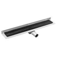 MANUS BLACK nerezový sprchový kanálek ke stěně s roštem ONDA, 650x112x55mm MANUS BLACK nerezový sprchový kanálek ke stěně s roštem ONDA, 650x112x55mm