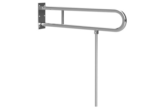 HANDICAP madlo sklopné s opěrnou nohou 813mm, nerez lesk HANDICAP madlo sklopné s opěrnou nohou 813mm, nerez lesk