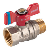 Kulový kohout, motýlek ŠM G1/2" PN20 Kulový kohout, motýlek ŠM G1/2" PN20