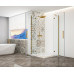 TRINITY GOLD MATT čtvercový sprchový kout 800x800mm, rohový vstup, čiré sklo