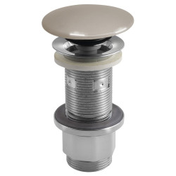 Umyvadlová výpust 5/4“, click-clack, betonová zátka, 10-80mm, písková pololesk