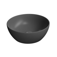 PURA keramické umyvadlo na desku, průměr 32cm, černá mat PURA keramické umyvadlo na desku, průměr 32cm, černá mat
