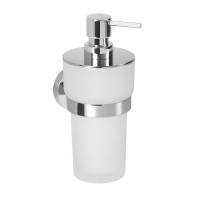LARISSA dávkovač mýdla 250ml, mléčné sklo, chrom LARISSA dávkovač mýdla 250ml, mléčné sklo, chrom