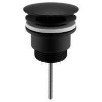 Umyvadlová výpust 5/4“, neuzavíratelná, velká zátka, 5-65mm, černá mat Umyvadlová výpust 5/4“, neuzavíratelná, velká zátka, 5-65mm, černá mat