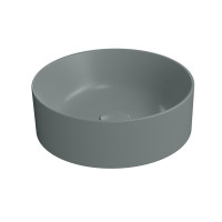KUBE X keramické umyvadlo na desku, průměr 40cm, agave mat KUBE X keramické umyvadlo na desku, průměr 40cm, agave mat
