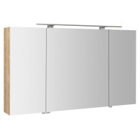 MIRRÓ galerka s LED osvětlením, 3x dvířka, 120x70x16cm, dub alabama MIRRÓ galerka s LED osvětlením, 3x dvířka, 120x70x16cm, dub alabama
