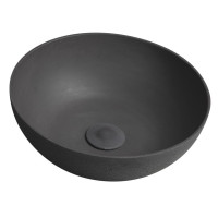 FORMIGO betonové umyvadlo na desku, Ø 39cm, antracit FORMIGO betonové umyvadlo na desku, Ø 39cm, antracit