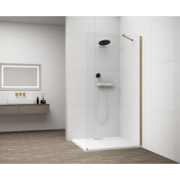 ESCA GOLD MATT jednodílná sprchová zástěna k instalaci ke stěně, sklo čiré, 1500 mm ESCA GOLD MATT jednodílná sprchová zástěna k instalaci ke stěně, sklo čiré, 1500 mm