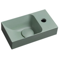 PICCOLINO betonové umývátko 30,8x17cm, baterie vpravo, zelená PICCOLINO betonové umývátko 30,8x17cm, baterie vpravo, zelená